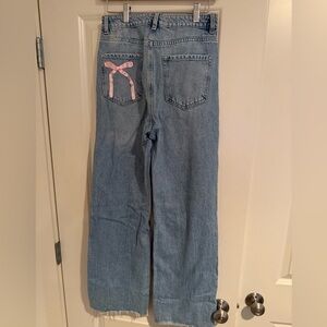 Garage Wide Leg Bow Pocket Blue Women's Jeans Size 05 (27)